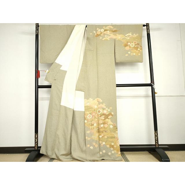 平和屋着物○京友禅の第一人者 松井青々 訪問着 吉祥松竹梅文 金彩