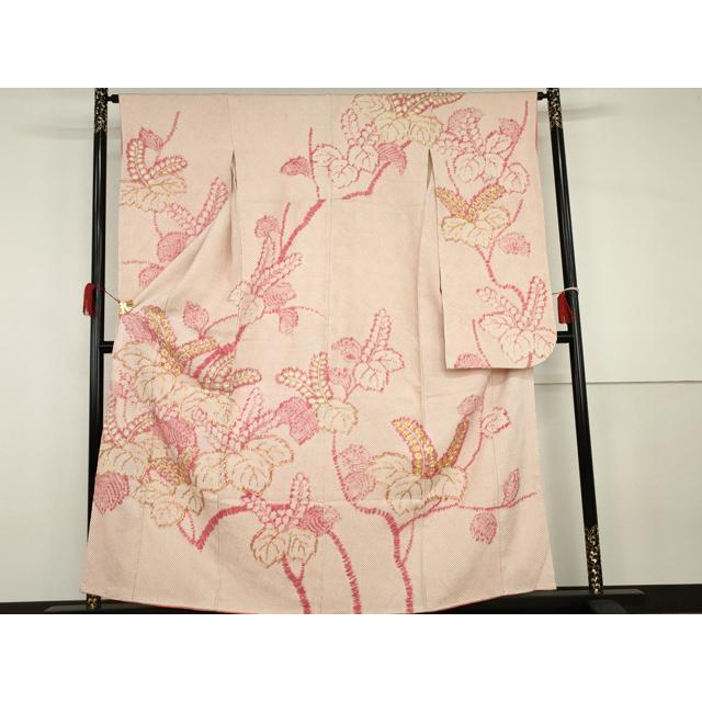 平和屋着物●豪華振袖　総絞り　駒刺繍　桐　三越扱い　正絹　逸品　AABG8001cs 平和屋着物○豪華振袖 総絞り 駒刺繍 桐 三越扱い 正絹 逸品
