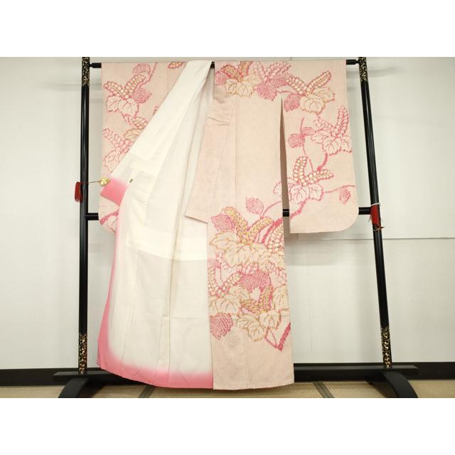 平和屋着物●豪華振袖　総絞り　駒刺繍　桐　三越扱い　正絹　逸品　AABG8001cs 平和屋着物○豪華振袖 総絞り 駒刺繍 桐 三越扱い 正絹 逸品
