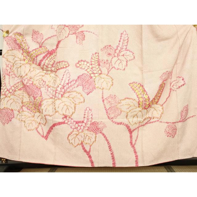 平和屋着物●豪華振袖　総絞り　駒刺繍　桐　三越扱い　正絹　逸品　AABG8001cs 平和屋着物○豪華振袖 総絞り 駒刺繍 桐 三越扱い 正絹 逸品