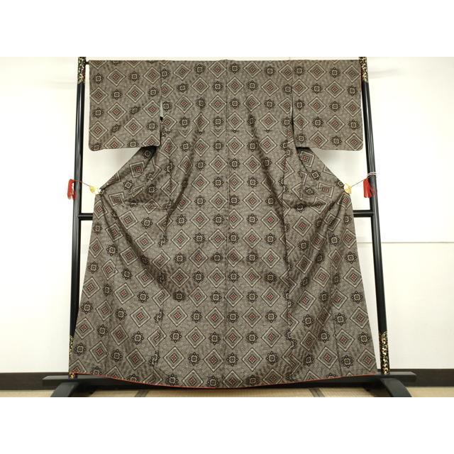 平和屋着物●本場大島紬　龍郷絣　正絹　逸品　AABG8004cs_1