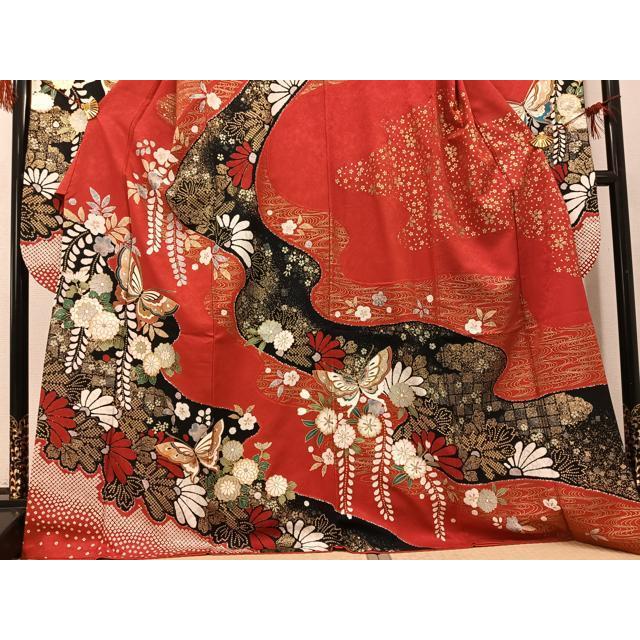 平和屋着物○豪華振袖 花蝶文 金彩 正絹 逸品 AABG8521ph : 平和屋 