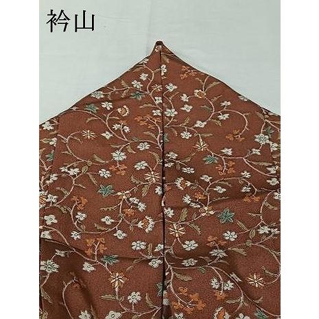 平和屋着物▽上質な小紋　単衣　手描き　更紗花文　正絹　逸品　AABG8659jh_6