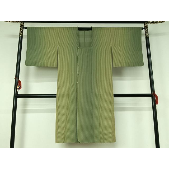 平和屋着物▽道行コート スリーシーズン 春夏秋 塵除け 縞 ロング丈 