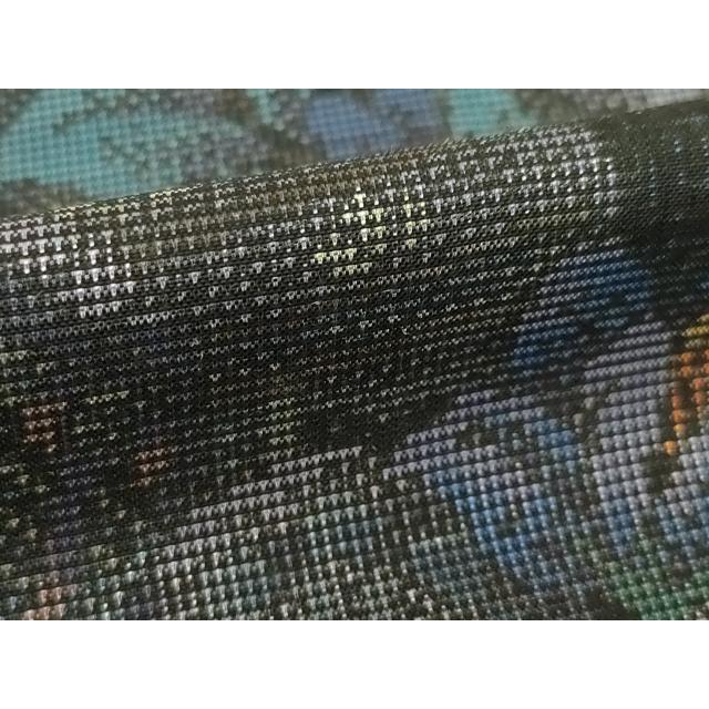 平和屋着物▽本場大島紬　単衣　9マルキ　枝花文　正絹　逸品　AABG9278ck
