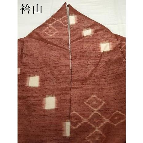 平和屋着物●本場琉球絣　紬　手織り　草木染　琉球絣文様　大城広四郎織物謹製　証紙付き　正絹　逸品　AABG9896cs