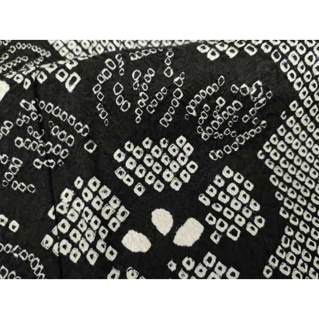 平和屋着物●豪華振袖　総絞り　立波草花文　黒地　正絹　逸品　AABG9935cs