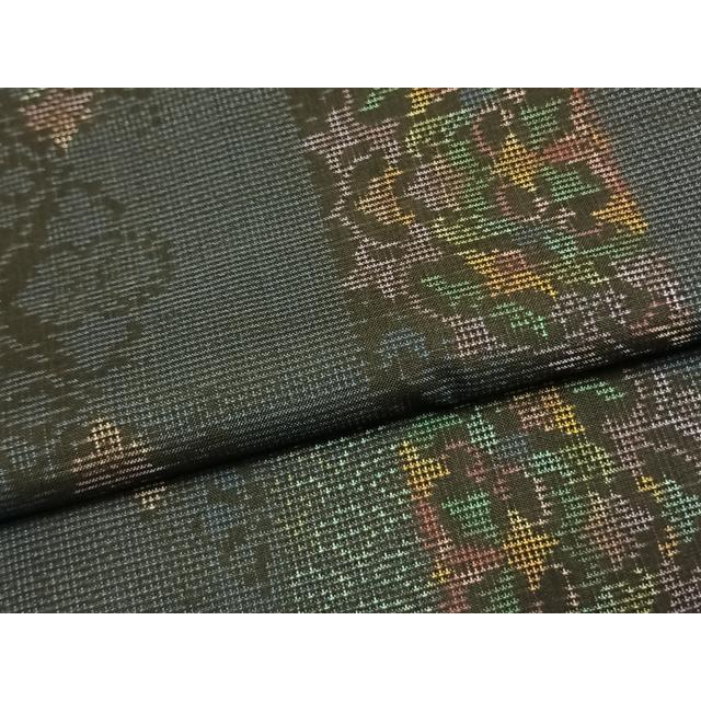 平和屋着物●本場大島紬　カタス7マルキ　吉祥花文　正絹　逸品　未使用　AABH0728fy