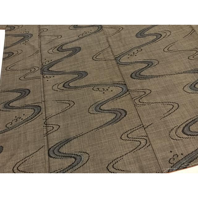 平和屋着物●本場大島紬　一元絣　流水文　正絹　逸品　未使用　AABH0850fy