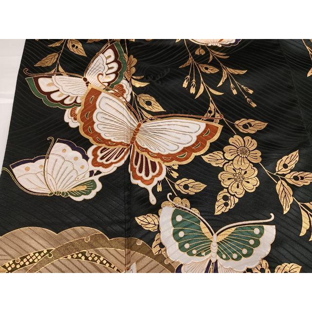平和屋着物●豪華振袖　花蝶文　金彩　正絹　逸品　AABH2027ph