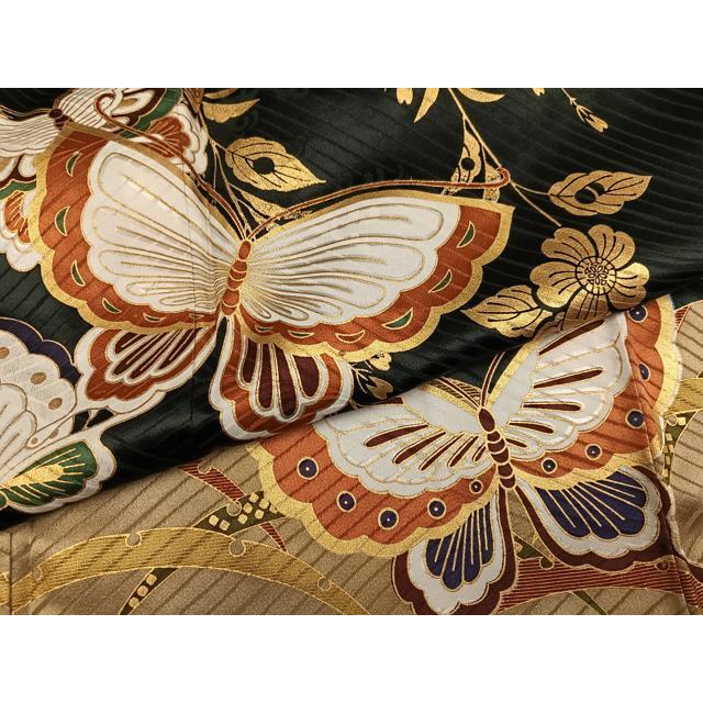 平和屋着物●豪華振袖　花蝶文　金彩　正絹　逸品　AABH2027ph