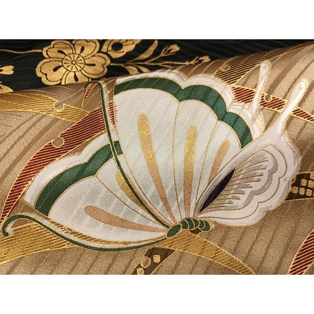 平和屋着物●豪華振袖　花蝶文　金彩　正絹　逸品　AABH2027ph