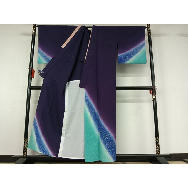 平和屋着物▽訪問着　単衣　霞文　暈し染め　洗える着物　AABH2300jh