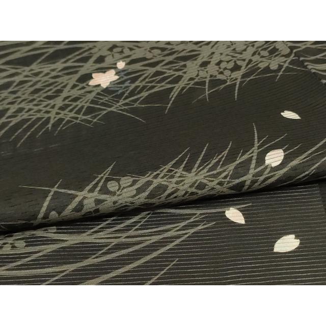 平和屋着物＊夏物　小紋　絽　芝桜　洗える着物　AABH3904jd