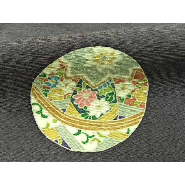 平和屋着物●本加賀友禅作家　柿本市郎　紬　色無地　薄鼠色　証紙付き　正絹　逸品　未使用　AABH5000fy