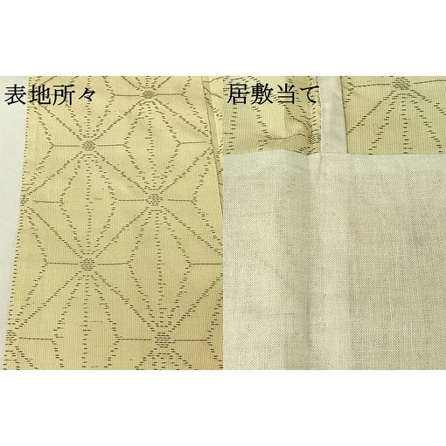 平和屋着物▽本場大島紬　単衣　麻の葉文様　正絹　逸品　AABH5615jh