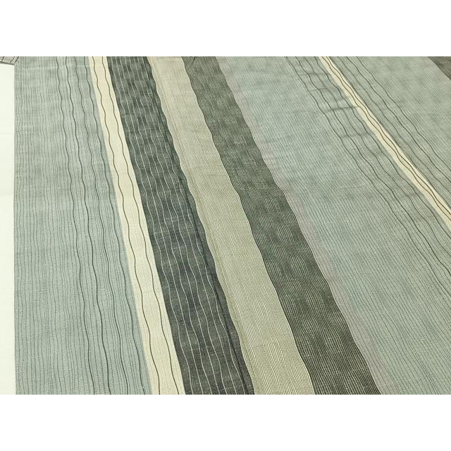 平和屋着物▽上質な紬　単衣　立涌文　正絹　逸品　AABH5738jh