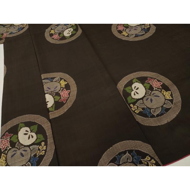 平和屋着物●アンティーク大島　本場大島紬　橘丸文　正絹　逸品　AABH7095ck_3