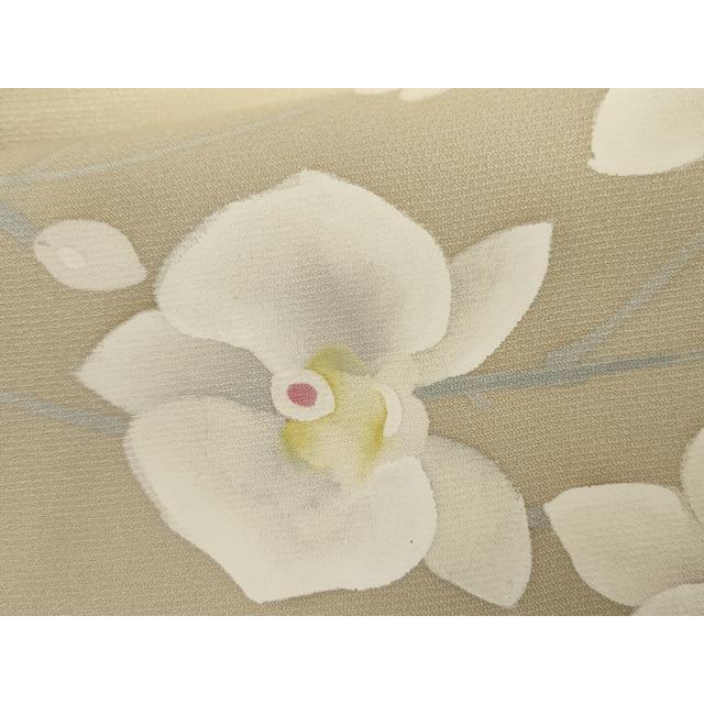 平和屋着物●訪問着　手描き　胡蝶蘭　暈し染め　ロング丈　正絹　逸品　AABH7126cs_6