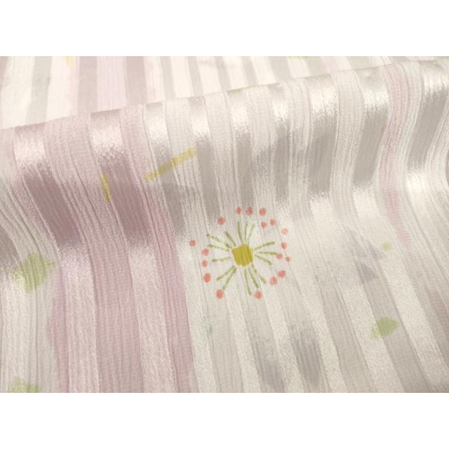 平和屋着物●長襦袢　無双仕立て　舞桜文　洗える着物　AABH8470ck