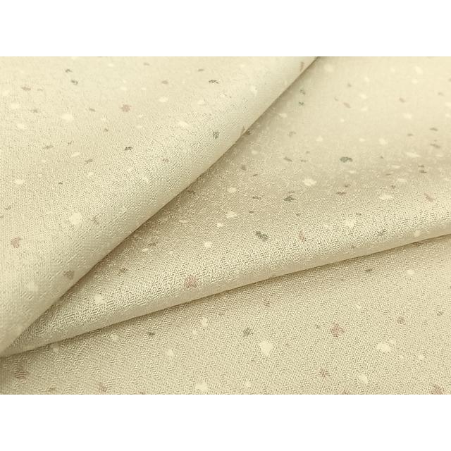 平和屋着物▽ジャパンオートクチュール　渡辺雪三郎　小紋　単衣　箔散らし文　銀彩　正絹　逸品　AABH8554jh 平和屋着物▽ジャパンオートクチュール 渡辺雪三郎 小紋 単衣 箔散らし