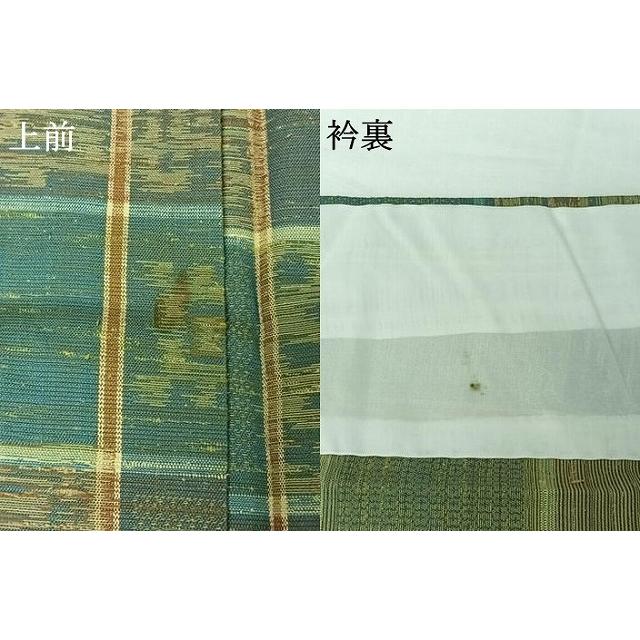 平和屋着物▽小紋　単衣　格子　AABH8579jh