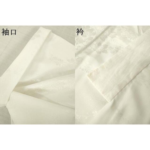 平和屋着物●長襦袢　無双仕立て　草花地紋　白色　正絹　逸品　AABH8805ck_6