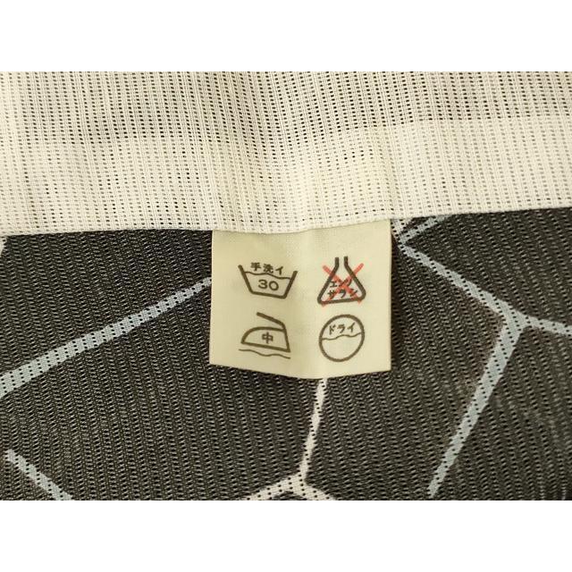 平和屋着物＊夏物　小紋　絽　幾何学文様　洗える着物　AABH9380jd