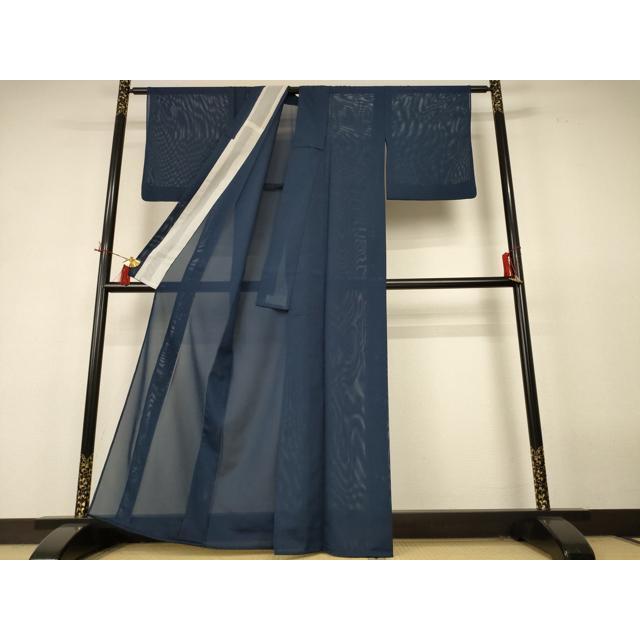 平和屋着物＊夏物　色無地　絽　褐返色　洗える着物　AABH9396jd