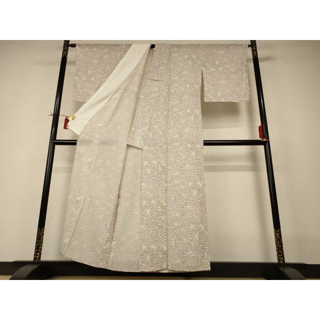 平和屋着物＊夏物　小紋　絽　花尽くし　正絹　逸品　AABI0645jd_2