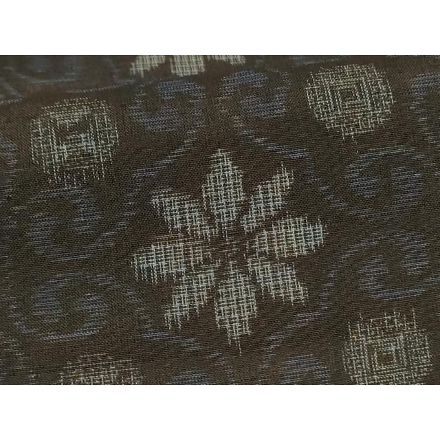 平和屋着物＊夏物　本場大島紬　夏大島　花丸文　正絹　逸品　AABI0673jd_5