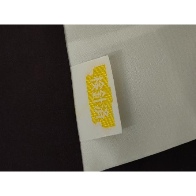 平和屋着物●本場大島紬　染大島　訪問着　吉祥花文　黒地　ロング丈　正絹　逸品　AABI2531cs