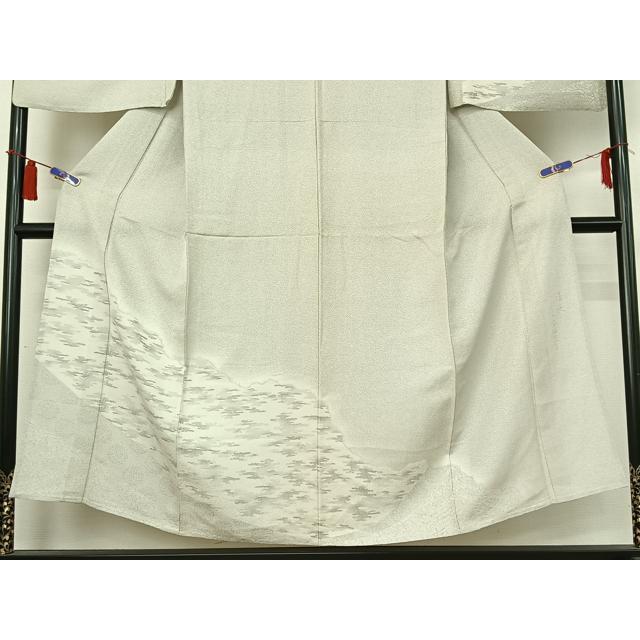 平和屋着物▽男性 訪問着 単衣 作家物 霞文 キングサイズ 正絹 逸品