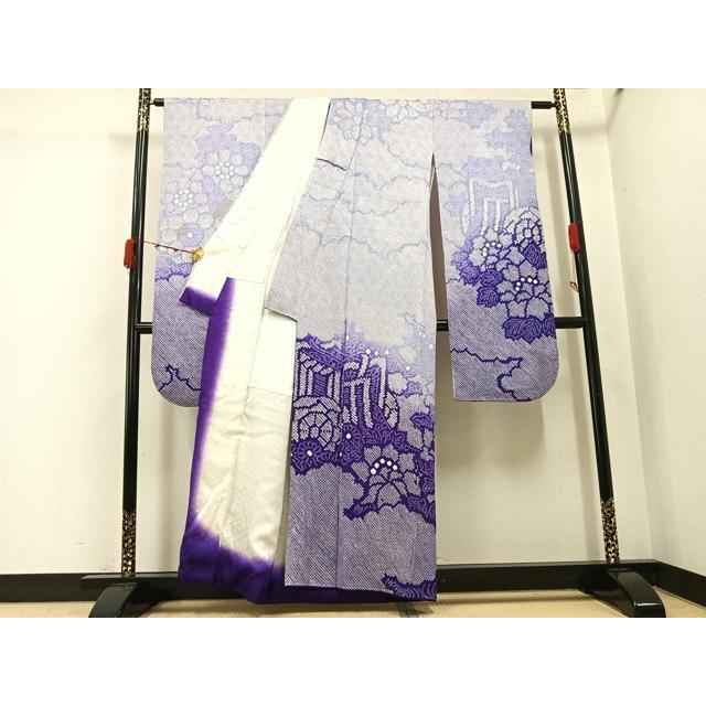 振袖フルセット6点M〜Lサイズ御所車花文　正絹　売り切り終了 平和屋着物○豪華振袖 総絞り 御所車花文 正絹 逸品 AABK0183ph : 平和