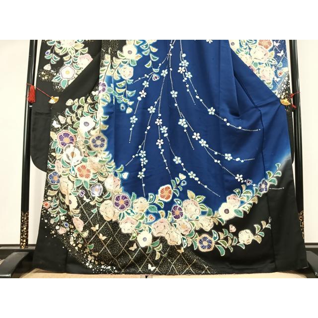 平和屋着物○豪華振袖 辻が花 暈し染め 金銀彩 正絹 逸品 AABK1630fy