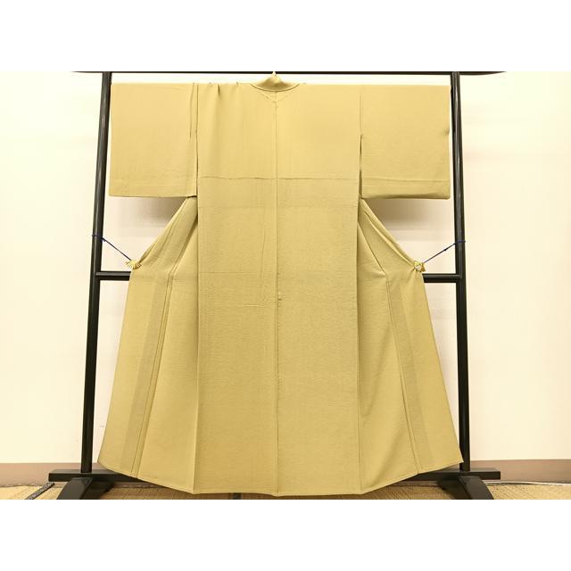 平和屋着物▽上質な色無地　単衣　抹茶色　正絹　逸品　BAAS8052yc 平和屋着物▽上質な色無地 単衣 抹茶色 正絹 逸品 BAAS8052yc : 平和屋