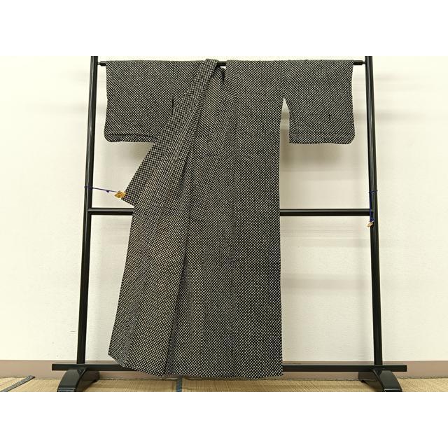 平和屋着物∴夏物 浴衣 有松鳴海絞り 総絞り 黒地 綿 逸品 BAAU3426hj  