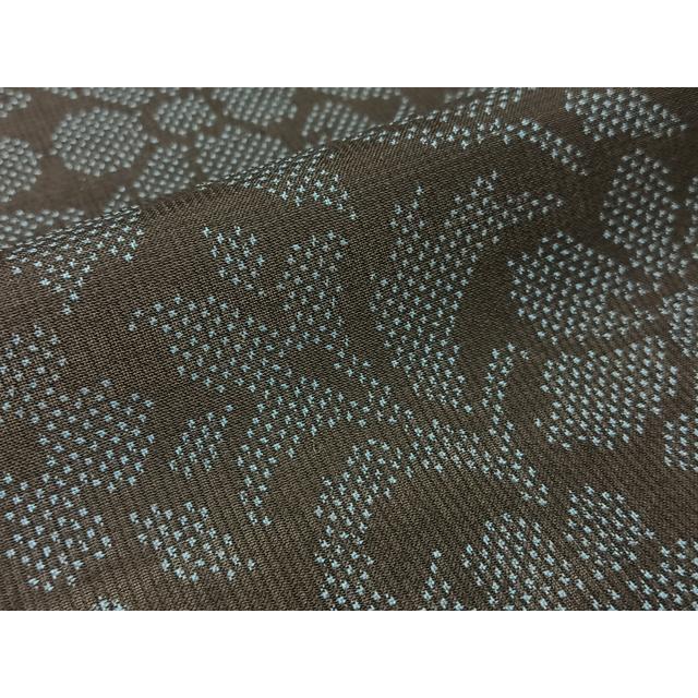 平和屋着物＊夏物　本場大島紬　夏大島　7マルキ　花唐草文　正絹　逸品　BAAU3469hj 平和屋着物＊夏物 本場大島紬 夏大島 7マルキ 花唐草文 正絹 逸品