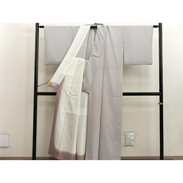 平和屋着物●洗える最高級着物　＜英＞はなぶさ謹製　色無地　背抜き仕立て　練色　BAAW3488mz