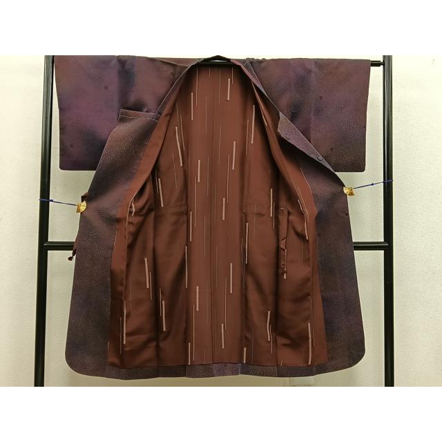 平和屋着物＃道行コート ロング丈 輪奈ビロード 草花文 正絹 逸品 