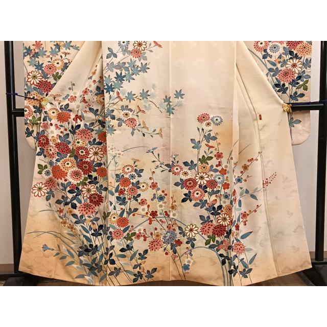 平和屋着物○本加賀友禅作家 押田正義 振袖 菊花文 暈し染め 金彩 正絹