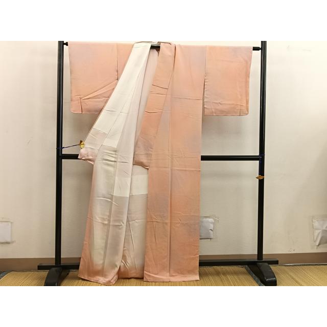 平和屋着物□本草木染作家 圓啓 小紋 霞文 暈し染め 正絹 逸品 未使用