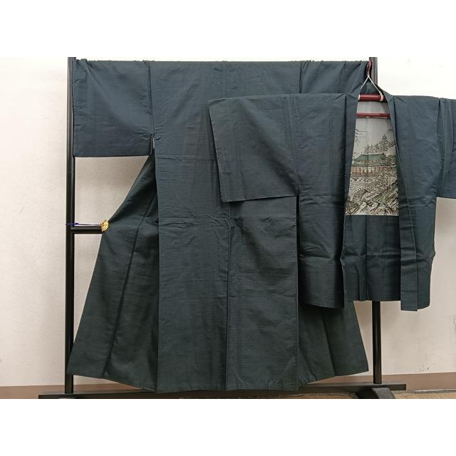 平和屋着物●男性　紬　アンサンブル　キングサイズ　100亀甲　総詰め　正絹　逸品　未使用　BAAX5771mz 平和屋着物○男性 紬 アンサンブル キングサイズ 100亀甲 総詰め 正絹