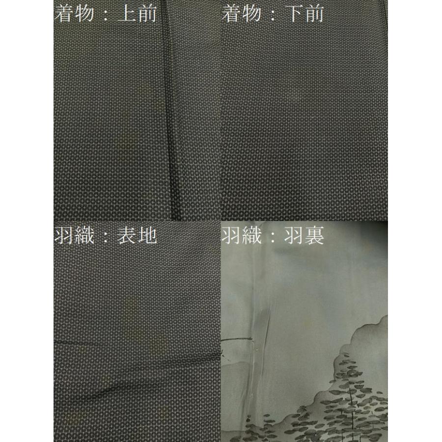 平和屋着物○男性 紬 アンサンブル キングサイズ 100亀甲 総詰め 正絹