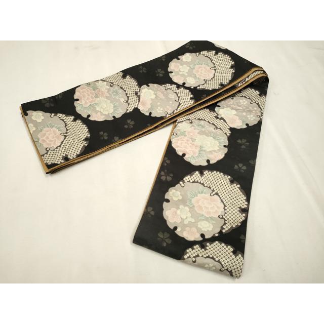 平和屋着物●半幅帯　雪輪花文　CAAR1358hy 平和屋着物○半幅帯 雪輪花文 CAAR1358hy : 平和屋ヤフーショッピング