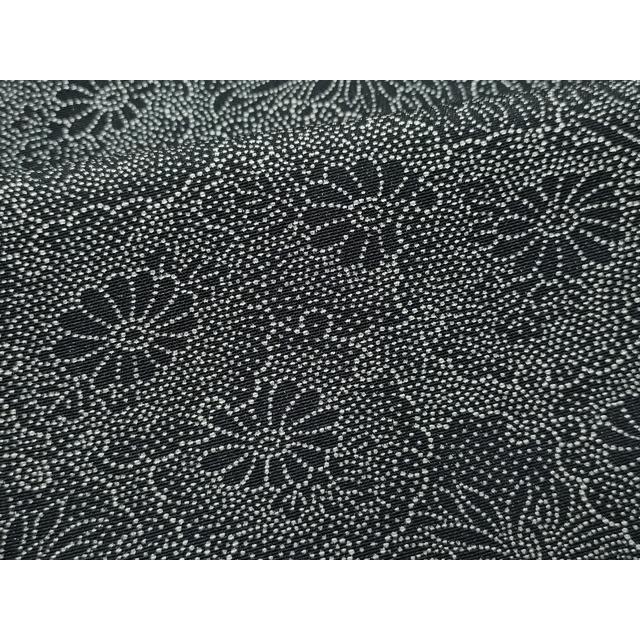 平和屋着物●江戸小紋　雪輪花文　黒地　正絹　逸品　CAAR8181vf 平和屋着物○江戸小紋 雪輪花文 黒地 正絹 逸品 CAAR8181vf 平和屋着物