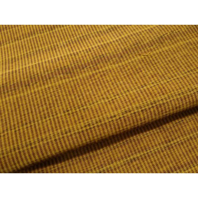 平和屋着物○本場黄八丈 平織 格子柄 正絹 逸品 CAAS6930yc : 平和屋