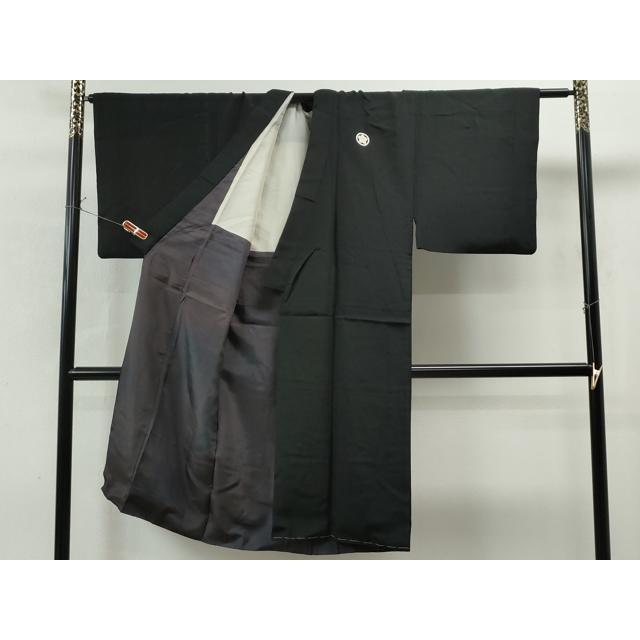 平和屋着物○男性 黒紋付・羽織セット 正絹 逸品 CAAS7112yc : 平和屋