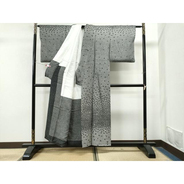 平和屋着物○訪問着 作家物 舞蝶文 黒地 正絹 逸品 CAAS7545yc
