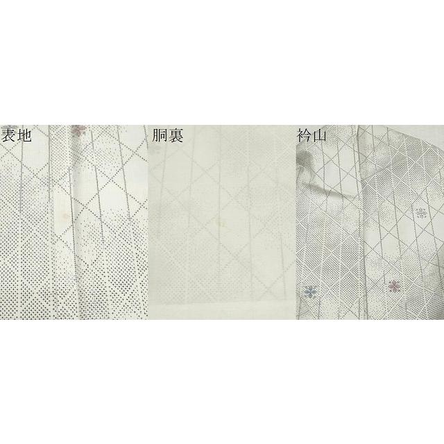 平和屋着物○本場大島紬 白大島 9マルキ 籬花文 正絹 逸品 CAAS9299th